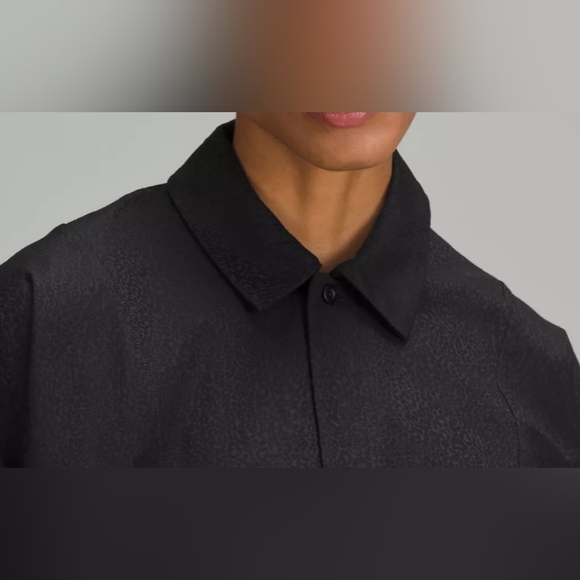 LULULEMON LAB Jacquard Relaxed-Fit Shirt In Leopardo Jacquard MED Black Size 8 - Picture 14 of 16